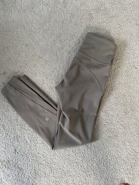 lululemon athletica gray taupe High-Rise Leggings - never worn!!